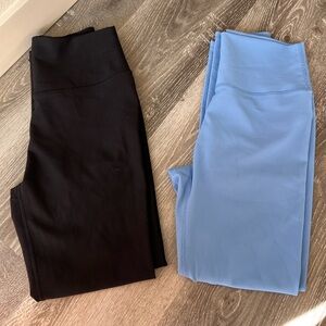 Wilothelabel Leggings Set (black and sky blue). Women’s Size Large